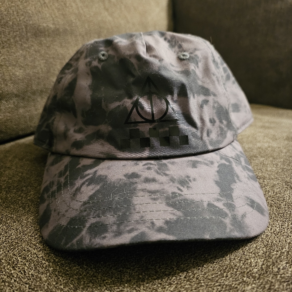 2019 Vans x Harry Potter Baseball Hat Cap Tie Dye Deathly Hallows Checker HP